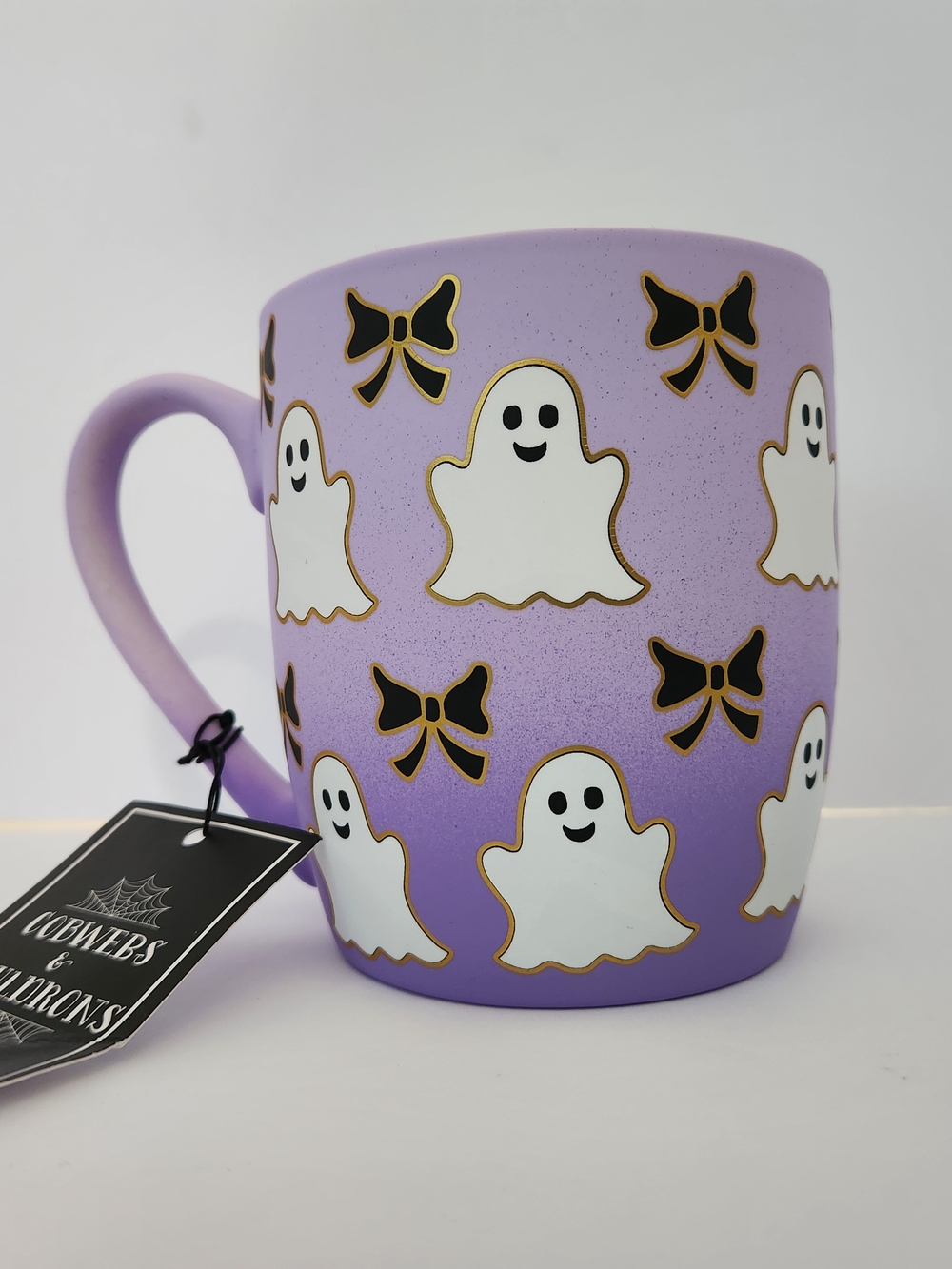 Cobwebs & Cauldrons Bows & Ghosts Halloween Coffee/Tea Ceramic Mug